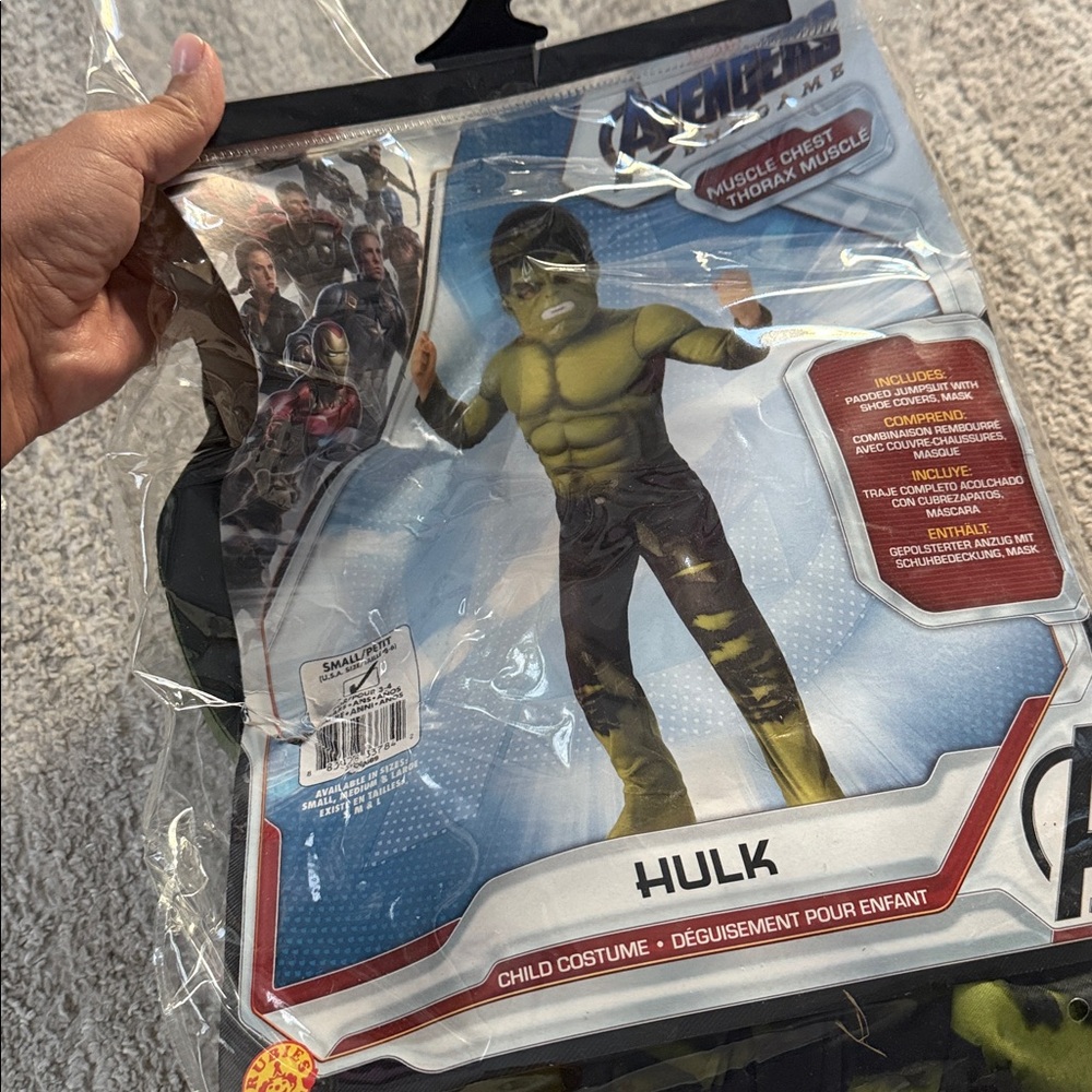 Hulk Child Costume with Muscle Chest